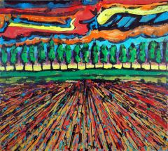 Paul Dijkman: De akker | acryl op paneel | 122x80cm | 2014