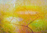 Groene stroom-nieuwe zon | aquarel op papier | 50x65 cm | 2007
