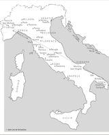 De loop van de Michaelslijn door Italie