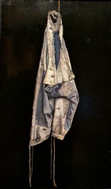 Jopie Huisman: Broek van een koemelker (1975) | 75x46 cm, olieverf op doek | Jopie Huismanmuseum, Workum
