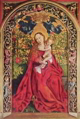Martin Schongauer: Maria im Rosenhag (rond 1473)